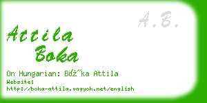 attila boka business card